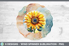 Pretty Sunflower Flowers Wind Spinner | Bundle Spinner Desig Product Image 3