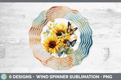 Pretty Sunflower Flowers Wind Spinner | Bundle Spinner Desig Product Image 5