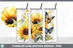 Pretty Sunflower Flowers Tumbler | Bundle 20 oz Skinny Tumbl Product Image 4
