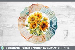 Pretty Sunflower Flowers Wind Spinner | Bundle Spinner Desig Product Image 6