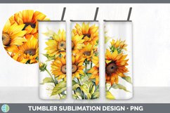 Pretty Sunflower Flowers Tumbler | Bundle 20 oz Skinny Tumbl Product Image 5