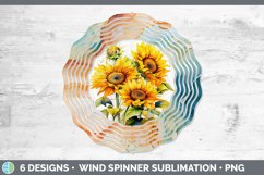 Pretty Sunflower Flowers Wind Spinner | Bundle Spinner Desig Product Image 7