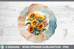 Pretty Sunflower Flowers Wind Spinner | Bundle Spinner Desig Product Image 8