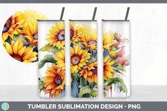 Pretty Sunflower Flowers Tumbler | Bundle 20 oz Skinny Tumbl Product Image 7