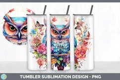 Pretty Owl Bird Tumbler | Bundle 20 oz Skinny Tumbler Design Product Image 2