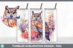 Pretty Owl Bird Tumbler | Bundle 20 oz Skinny Tumbler Design Product Image 3