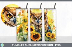 Pretty Owl Bird Tumbler | Bundle 20 oz Skinny Tumbler Design Product Image 4