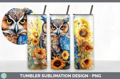 Pretty Owl Bird Tumbler | Bundle 20 oz Skinny Tumbler Design Product Image 5