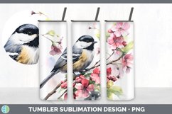 Pretty Chickadee Bird Tumbler | Bundle 20 oz Skinny Tumbler Product Image 3