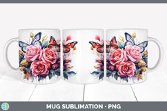 Pretty Rose Flowers Mug Wrap | Bundle Coffee Cup Designs Product Image 2