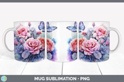 Pretty Rose Flowers Mug Wrap | Bundle Coffee Cup Designs Product Image 3