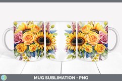 Pretty Rose Flowers Mug Wrap | Bundle Coffee Cup Designs Product Image 4