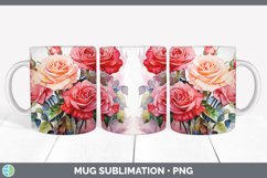 Pretty Rose Flowers Mug Wrap | Bundle Coffee Cup Designs Product Image 6