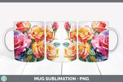 Pretty Rose Flowers Mug Wrap | Bundle Coffee Cup Designs Product Image 7