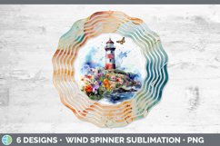 Pretty Lighthouse Wind Spinner | Bundle Spinner Designs Product Image 3