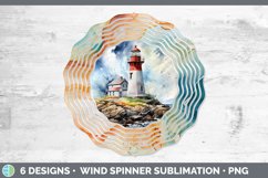 Pretty Lighthouse Wind Spinner | Bundle Spinner Designs Product Image 8
