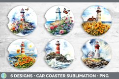 Pretty Lighthouse Car Coaster | Bundle Coaster Designs Product Image 2