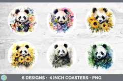 Pretty Panda Bear Round Coaster | Bundle Coaster Designs Product Image 2