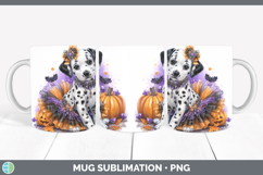 Dogs 02 Halloween Dalmatian Mug Wrap Sublimation Coffee Cup Product Image 1