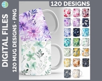 Watercolor Mug Wrap PNG Sublimation Designs Mega Bundle Product Image 26