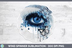 Watercolor Blue Eye Wind Spinner Sublimation Spinner Designs Product Image 1