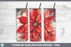 Christmas Poinsettia Tumbler | Bundle 20 oz Skinny Tumbler D Product Image 2