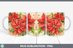 Christmas Poinsettia Mug Wrap | Bundle Coffee Cup Designs Product Image 3