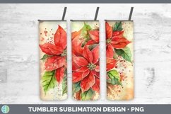 Christmas Poinsettia Tumbler | Bundle 20 oz Skinny Tumbler D Product Image 3