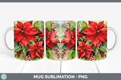 Christmas Poinsettia Mug Wrap | Bundle Coffee Cup Designs Product Image 4