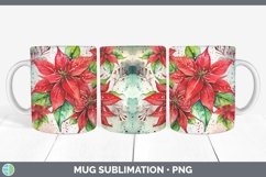 Christmas Poinsettia Mug Wrap | Bundle Coffee Cup Designs Product Image 5