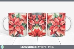 Christmas Poinsettia Mug Wrap | Bundle Coffee Cup Designs Product Image 6