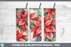 Christmas Poinsettia Tumbler | Bundle 20 oz Skinny Tumbler D Product Image 6