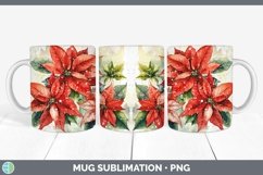 Christmas Poinsettia Mug Wrap | Bundle Coffee Cup Designs Product Image 7