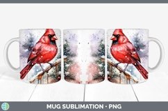 Christmas Cardinal Mug Wrap | Bundle Coffee Cup De Product Image 4
