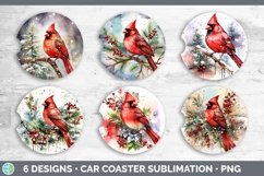 Christmas Cardinal Car Coaster | Bundle Coaster De Product Image 2
