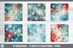 Christmas Christmas Snowflakes Square Coaster | Bundle Coast Product Image 2
