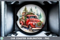 Christmas Vintage Truck Car Coaster | Bundle Coaster Designs Product Image 4