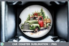 Christmas Vintage Truck Car Coaster | Bundle Coaster Designs Product Image 5