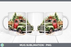 Christmas Vintage Truck Mug Wrap | Bundle Coffee Cup Designs Product Image 4