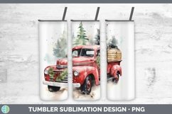 Christmas Vintage Truck Tumbler | Bundle 20 oz Skinny Tumble Product Image 5