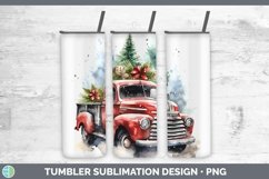 Christmas Vintage Truck Tumbler | Bundle 20 oz Skinny Tumble Product Image 6
