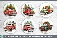 Christmas Vintage Truck Car Coaster | Bundle Coaster Designs Product Image 2