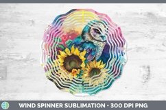 Pink Summer Owl Wind Spinner Sublimation Spinner Designs Product Image 1
