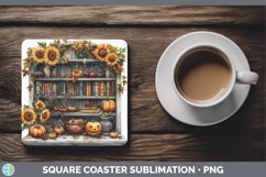 GorgeousBook Halloween Square Coaster design.