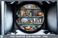 Book Halloween Seashell Car Coaster Sublimation Coaster Desi Product Image 1