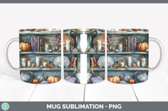 Book Halloween Seashell Mug Wrap Sublimation Coffee Cup Desi Product Image 1