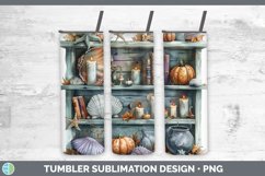 Book Halloween Seashell Tumbler Sublimation 20 oz Skinny Tum Product Image 1