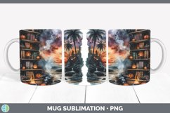 Book Halloween Beach Mug Wrap Sublimation Coffee Cup Designs Product Image 1