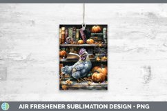 Book Halloween Chicken Air Freshener Sublimation Car Freshen Product Image 1