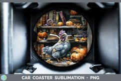 Book Halloween Chicken Car Coaster Sublimation Coaster Desig Product Image 1